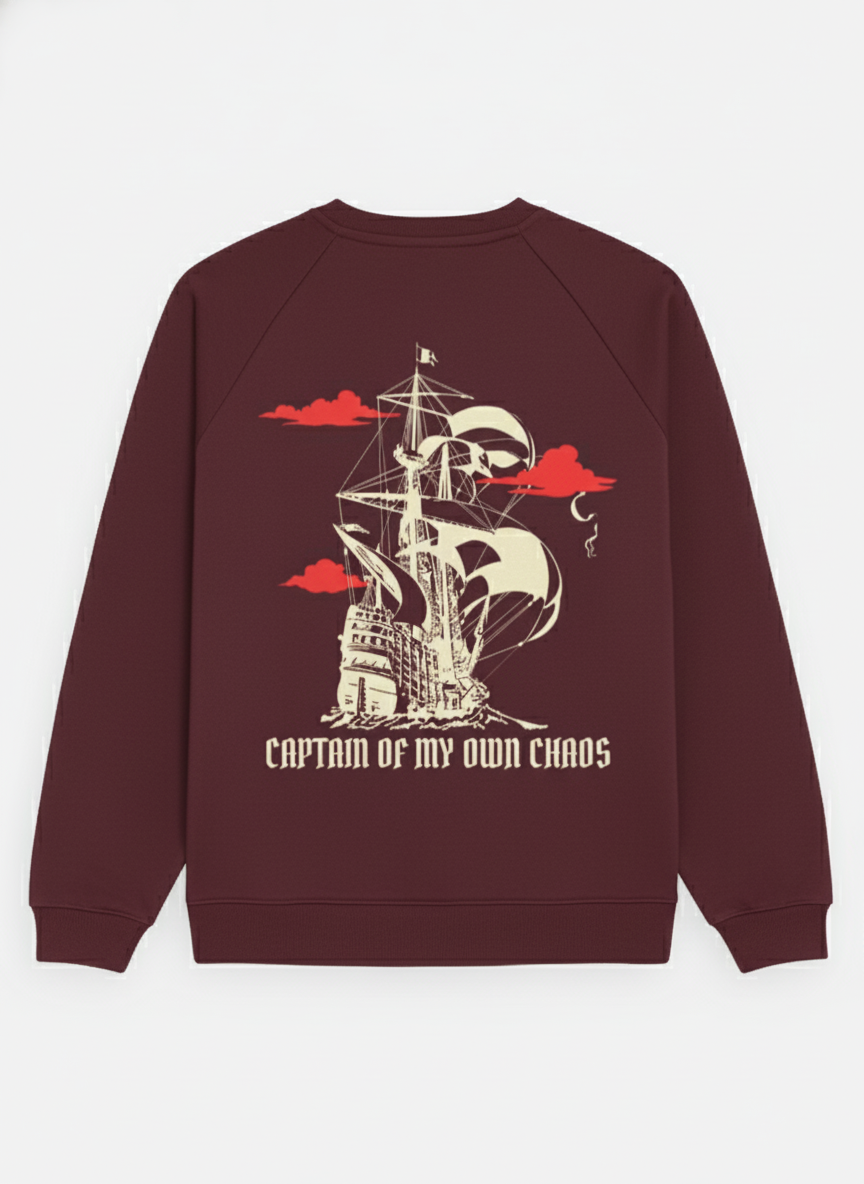 Captain of My Own Chaos Unisex Oversized Sweatshirt