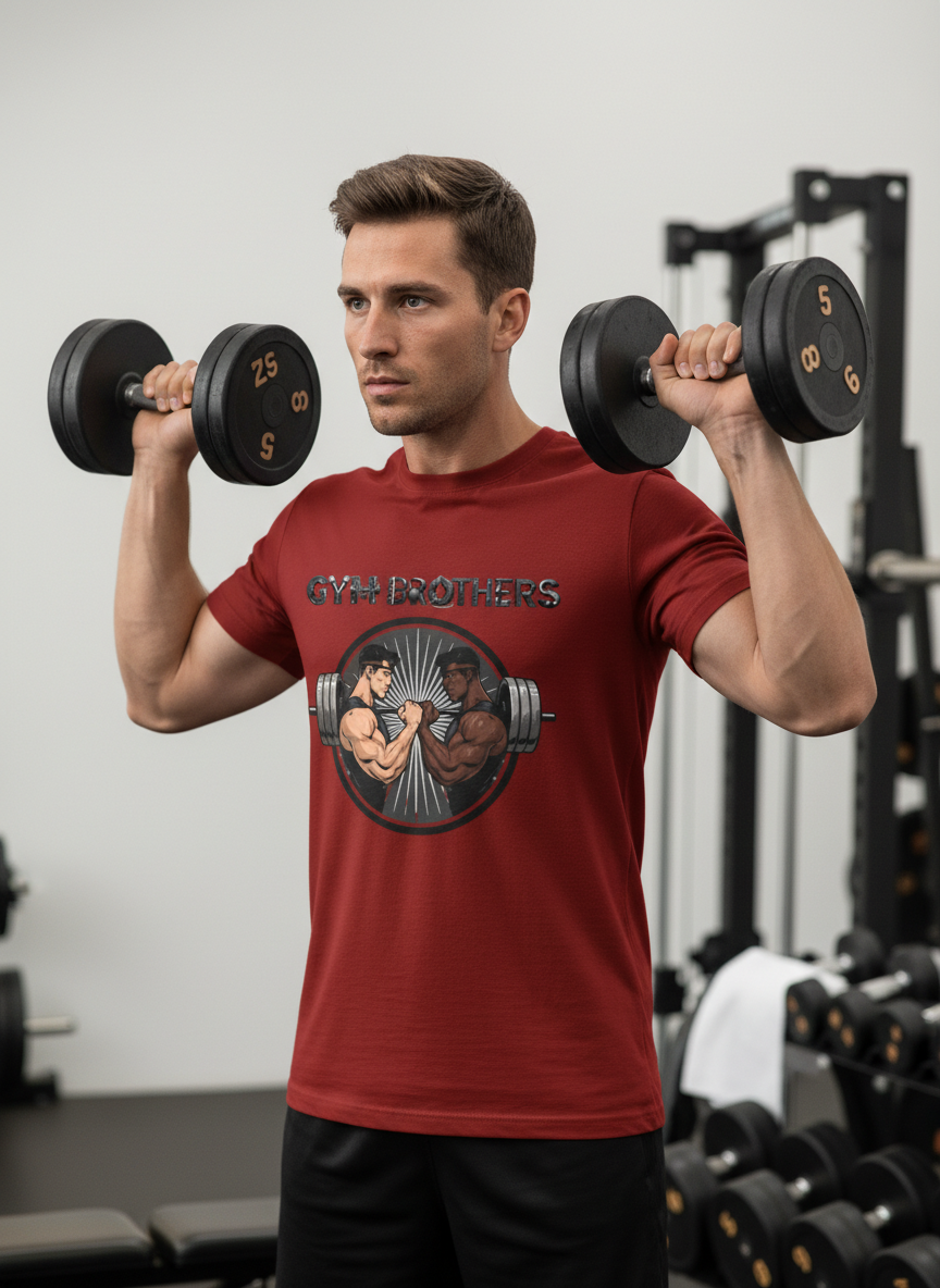 Gym Buddies, No Excuses Stretch T-shirt