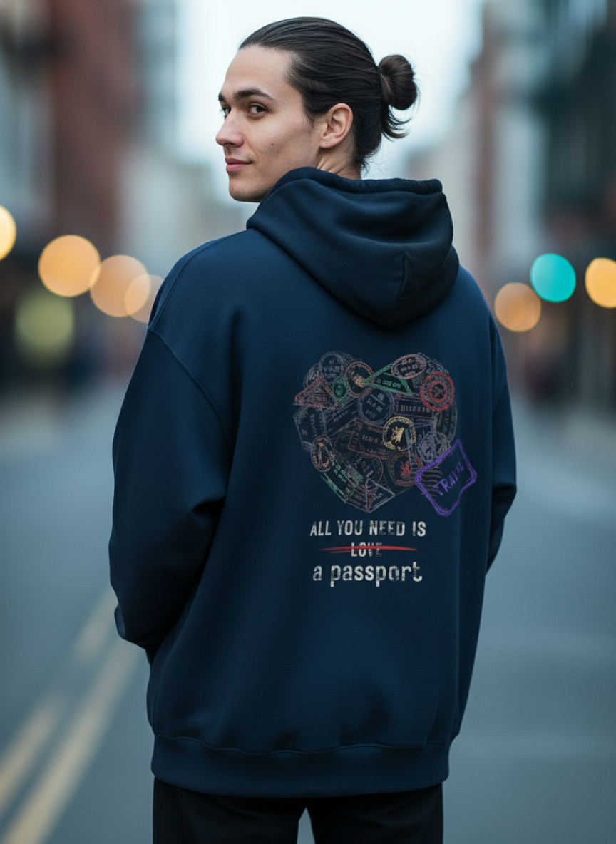 Passport Power Unisex Oversized Hoodie
