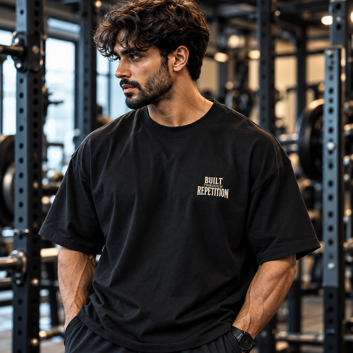 Built Through Repetition | Oversized Gym Tee