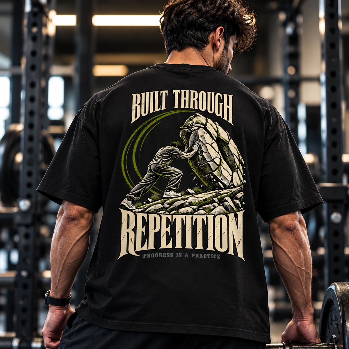 Built Through Repetition | Oversized Gym Tee