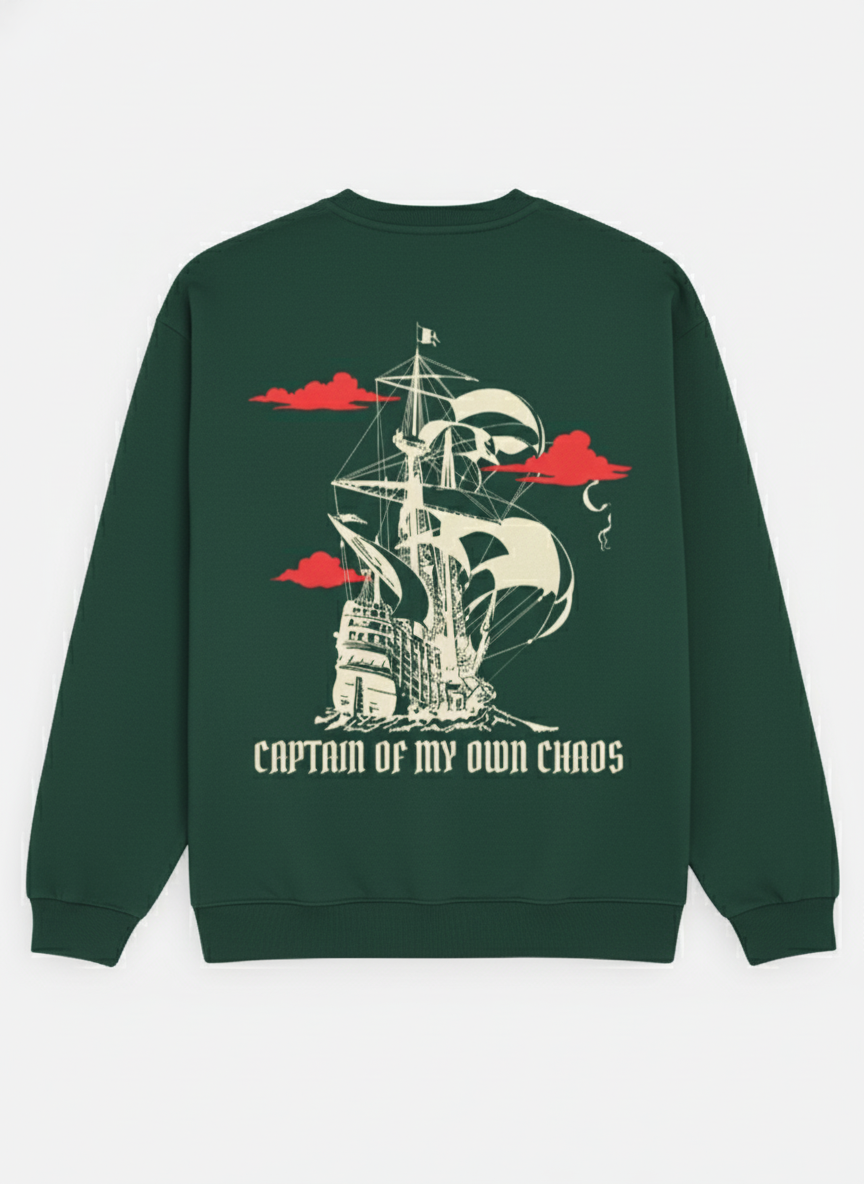 Captain of My Own Chaos Unisex Oversized Sweatshirt