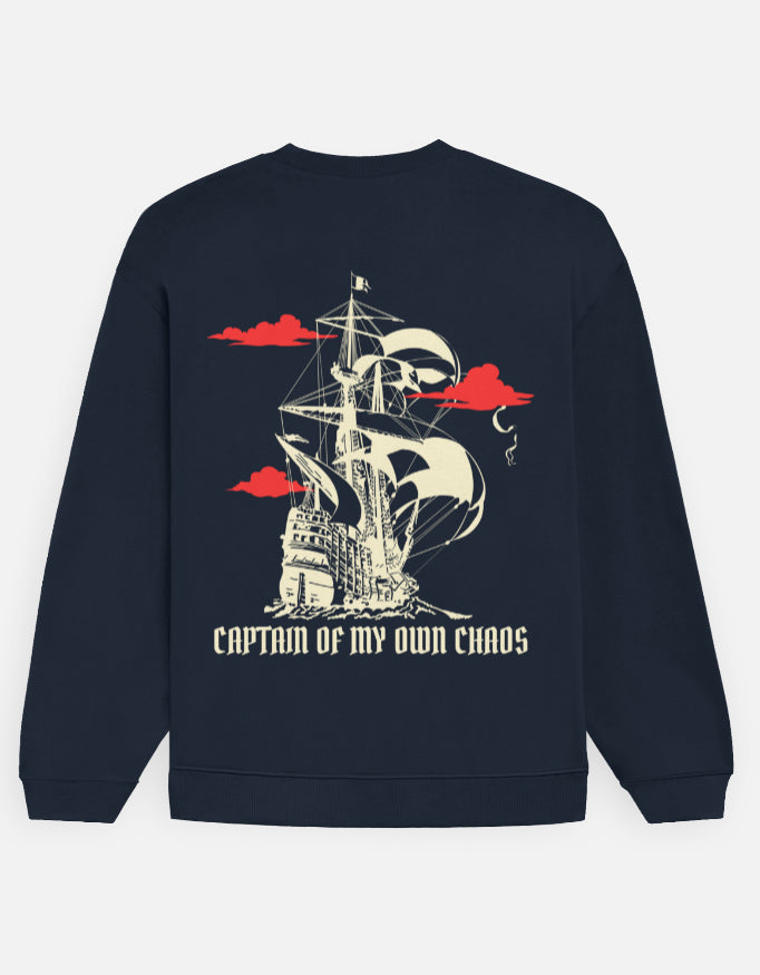 Captain of My Own Chaos Unisex Oversized Sweatshirt