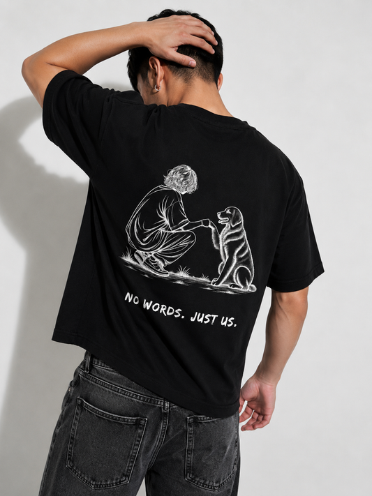 No Words Just US | Dog Lover | Unisex Boxy-Fit T-Shirt