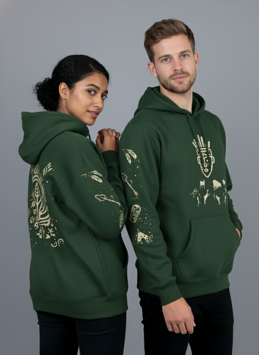The Gaia Glyph Unisex Oversized Hoodie