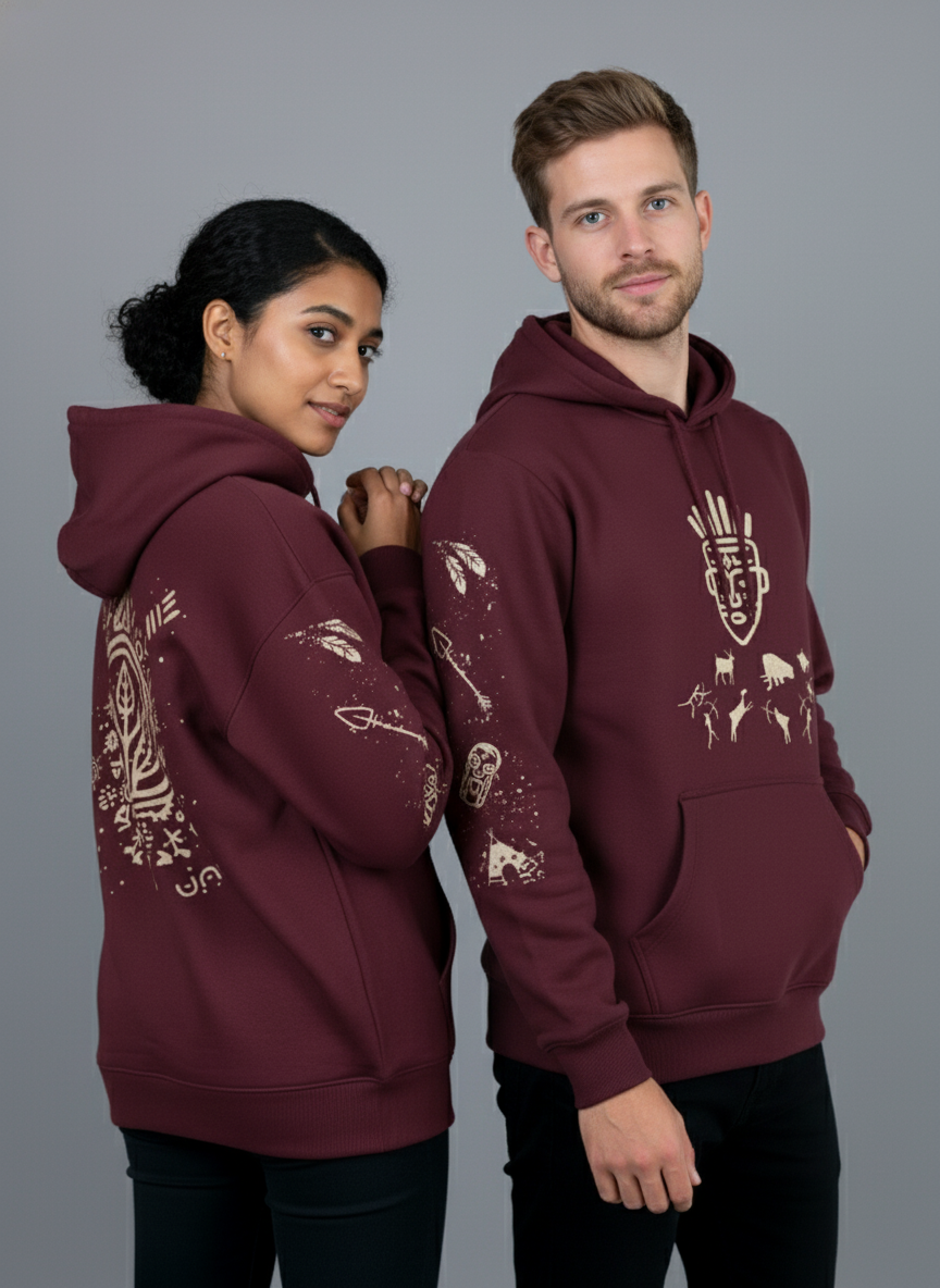 The Gaia Glyph Unisex Oversized Hoodie
