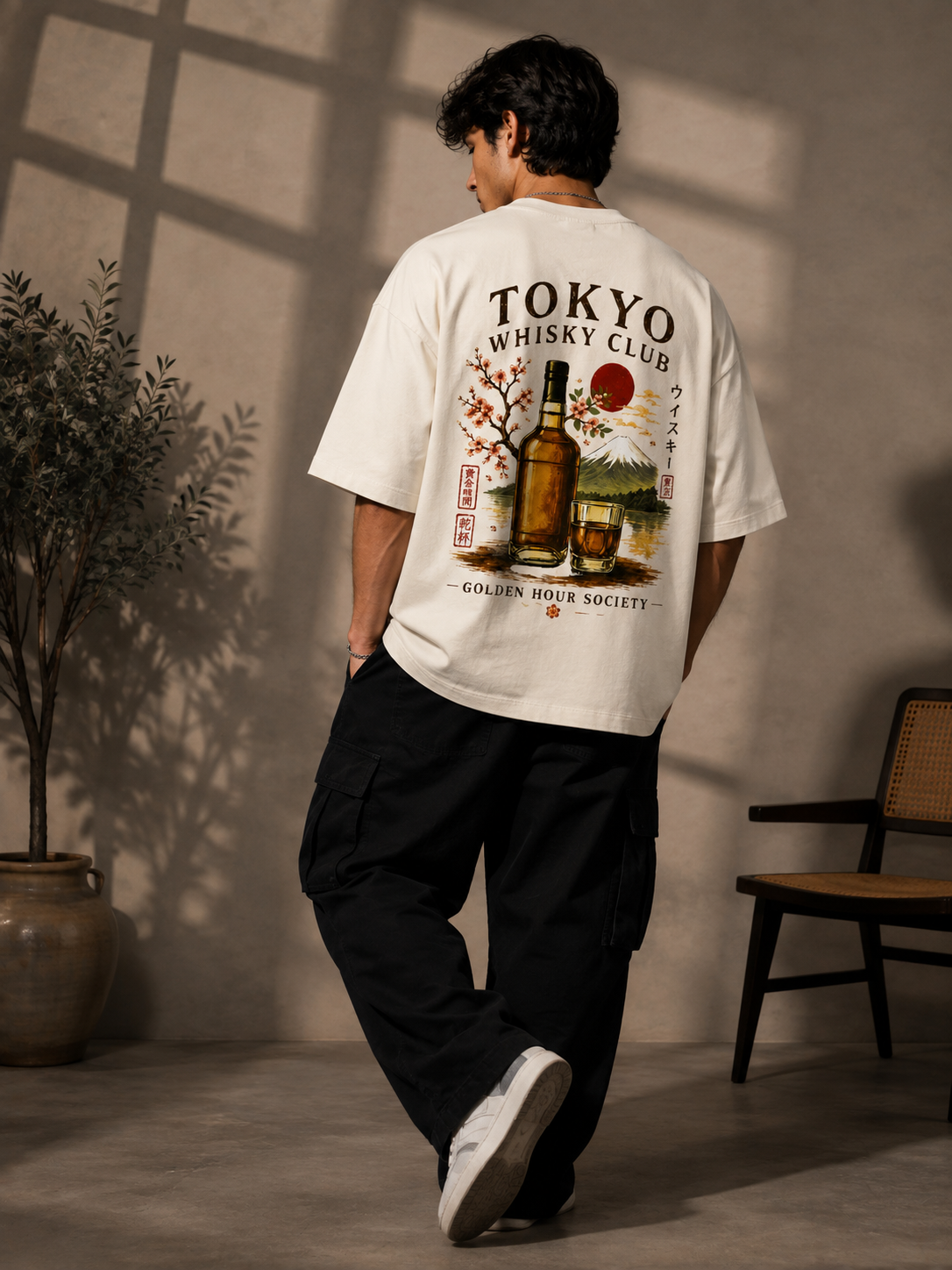 Tokyo Whisky Club | Golden Hour Society | Premium Oversized Terry-Shirt