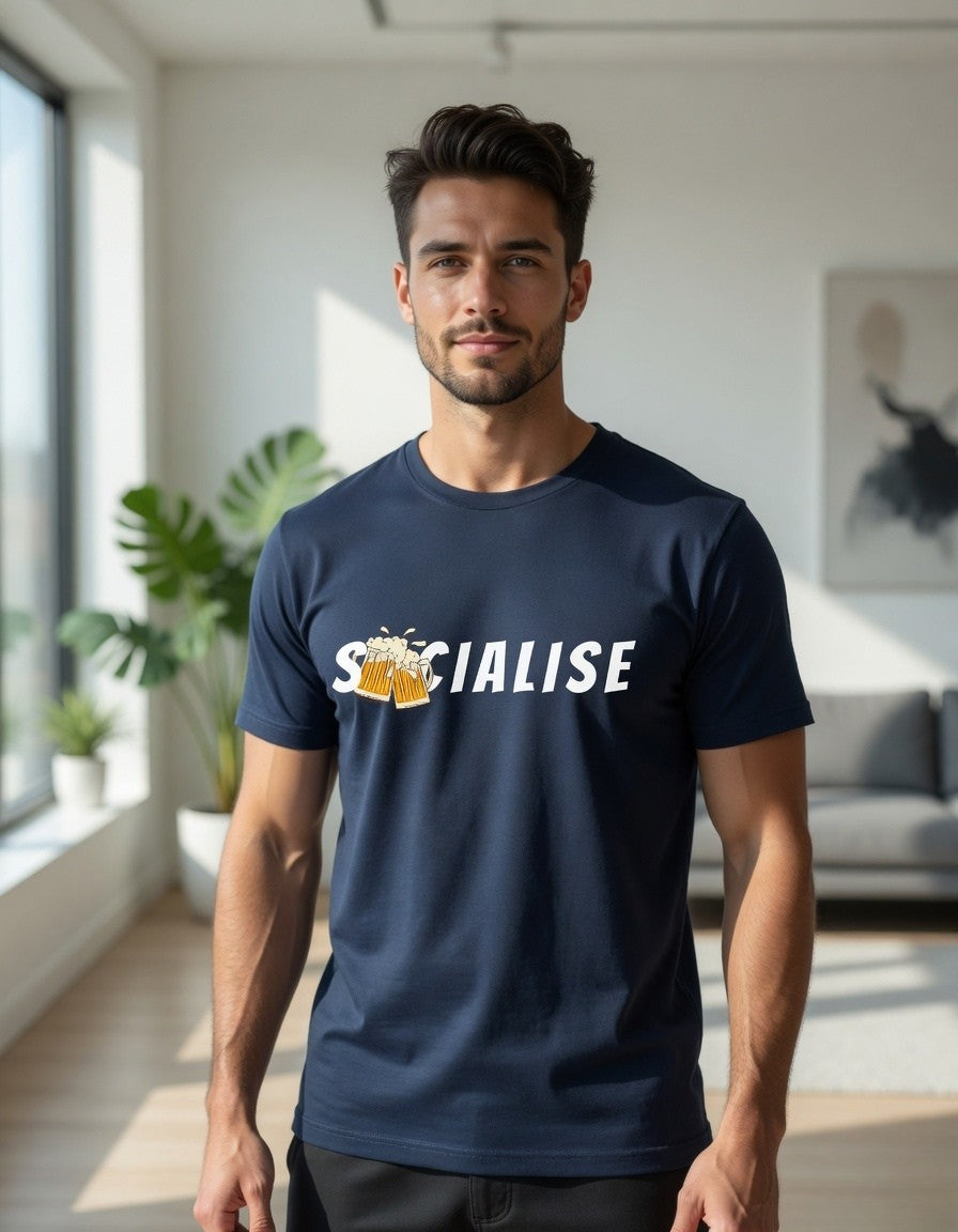 Socialise – Offline Unisex Stretch T-shirt
